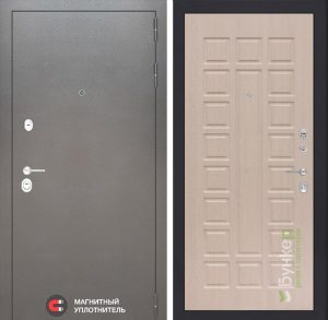 Входная дверь в интерьере серии «SILVER» модель 9 Дуб беленый